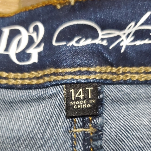 Diane Gilman Blue Flare Wide Leg Denim - Picture 4 of 11